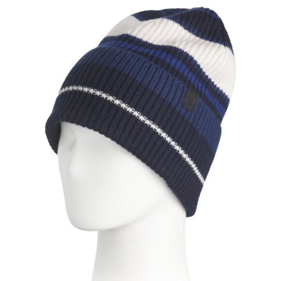 RAG & BONE Wool Blend Blake Striped Beanie - Picture 1 of 3